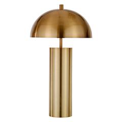York 27" Tall Table Lamp with Metal Shade in Brass/Brass