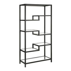 Johann 68'' Tall Rectangular Bookcase in Blackened Bronze