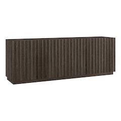 Marion Rectangular Fluted TV Stand for TV's up to 75" in Brown Oak