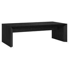 Oswin 48" Wide Rectangular Coffee Table in Black Grain