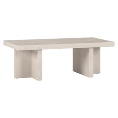 Dimitra 44" Wide Rectangular Coffee Table in Alder White