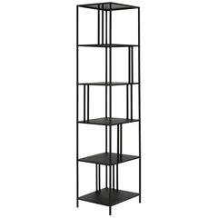 Cortland 18'' Wide Rectangular Bookcase in Blackened Bronze