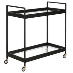 Cooper 33'' Wide Rectangular Bar Cart in Blackened Bronze