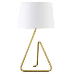 Cora 22" Metal Table Lamp with Fabric Shade in Brushed Brass