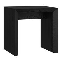 Oswin 22" Wide Rectangular Side Table in Black Grain