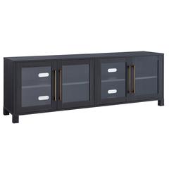 Quincy Rectangular TV Stand for TV's up to 80" in Charcoal Gray