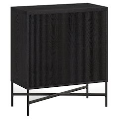 Henn&Hart 28" Fluted Accent Cabinet, Ribbed Modern Sideboard Buffet Cabinet