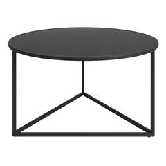 Jenson 33'' Wide Round Coffee Table with Metal Top in Blackened Bronze