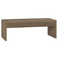 Lawrence 58" Wide Rectangular Coffee Table in Antiqued Gray Oak
