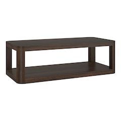 Stellan 47" Wide Rectangular Coffee Table in Alder Brown