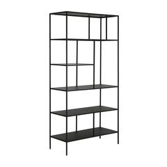Winthrop 72'' Tall Rectangular Bookcase in Blackened Bronze