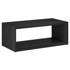 Osmond 48" Wide Rectangular Coffee Table in Black Grain