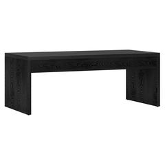 Lawrence 48" Wide Rectangular Coffee Table in Black Grain
