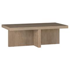 Holm 44" Wide Rectangular Coffee Table in Antiqued Gray Oak