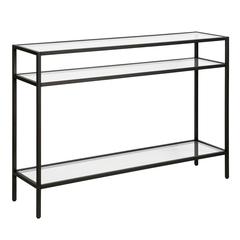 Siviline 42'' Wide Rectangular Console Table in Blackened Bronze