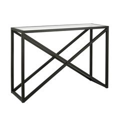 Calix 42'' Wide Rectangular Console Table in Blackened Bronze