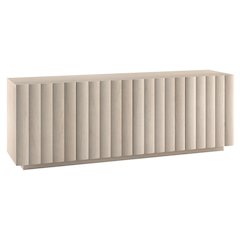 Henn&Hart Fluted TV Stand for TVs up to 75'' with 2 Ribbed Storage Cabinets and