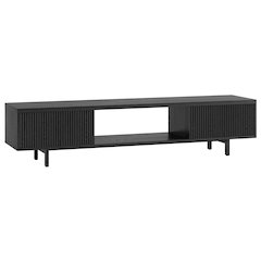 Lucien Rectangular TV Stand for TV's up to 78" in Black Grain