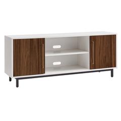 Julian Rectangular TV Stand for TV's up to 65" in White/Walnut