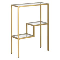 Lovett 22'' Wide Rectangular Console Table in Brass