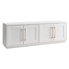 Tillman Rectangular TV Stand for TV's up to 80" in White