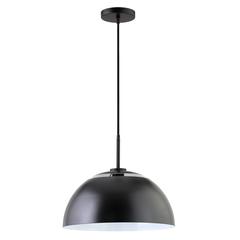 Jordyn 16" Wide Pendant with Metal Shade in Matte Black