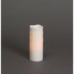 LED Wax Dripping Pillar Candle (Set of 3) 3"Dx8"H