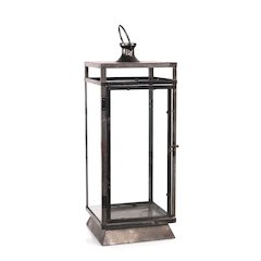 Black Metal Lantern 20.5"H