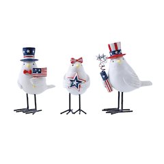 Americana Bird Figurine (Set of 3)