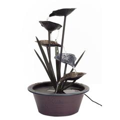 Lotus Leaf Fountain 22"H Metal