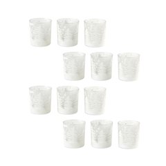 Tree Votive Holder in PVC Box (Set of 12) 3.5"H Glass