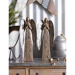 Angel (Set of 2) 13.75"H Polyresin/Metal