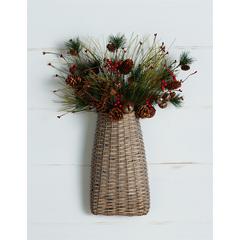 Wall Basket (Set of 6) 7"H Willow