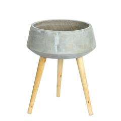 Planter on Legs 13.25" x 17.5"H Cement