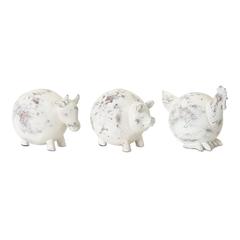 Farm Animal (Set of 3) 4.5"H Resin/Stone Powder