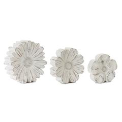 Flower (Set of 3)5"H, 6"H, 7"H Resin/Stone Powder