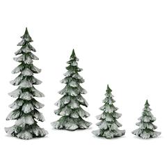 Tree (Set of 4) 6.5"H, 9"H, 13.25"H, 18"H Resin