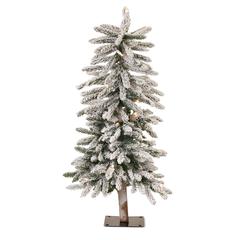 Flocked Alpine Tree 3'H PVC/Metal