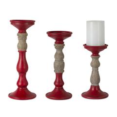 Candle Holder (Set of 3) 8.5"H, 10.5"H, 12.5"H Resin