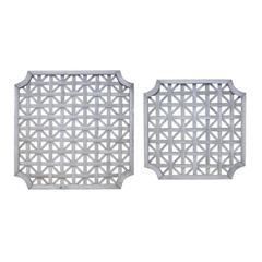 Wall Hanging (Set of 2) 23.25"SQ, 27.25"SQ Wood