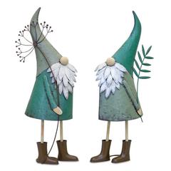 Gnome (Set of 2) 27.25"H, 27.5"H Iron