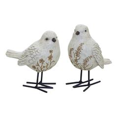 Bird (Set of 2) 5"H, 5.25"H Resin