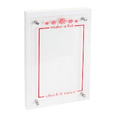 Make A List and Check It Twice Acrylic Sign 10"L x 15.5"H Acrylic/MDF