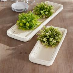 Tray (Set of 2) 18.25"L x 7"W, 27"L x 8.25"W Mango Wood