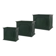 Planter (Set of 3) 13"L x 11.25"H, 15.5"L x 12.25"H, 18"L x 13.25"H Wood