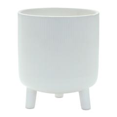 Pot w/Legs 6"D x 7"H Dolomite