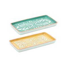 Tray (Set of 6) 8"L x 4.25"W x 3.25"H Ceramic