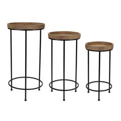 Accent Table (Set of 3) 10.5"D x 20.75"H, 12.25"D x 25.25"H, 14.25"D x 28.75"H
