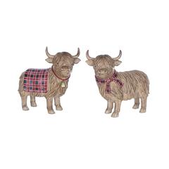 Highland Cow (Set of 2) 7.75"H Resin