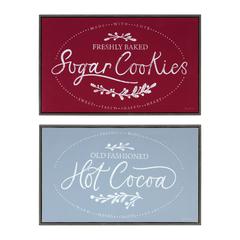 Cocoa and Cookies Frame (Set of 2) 15.5"L x 9.5"H Plastic/MDF